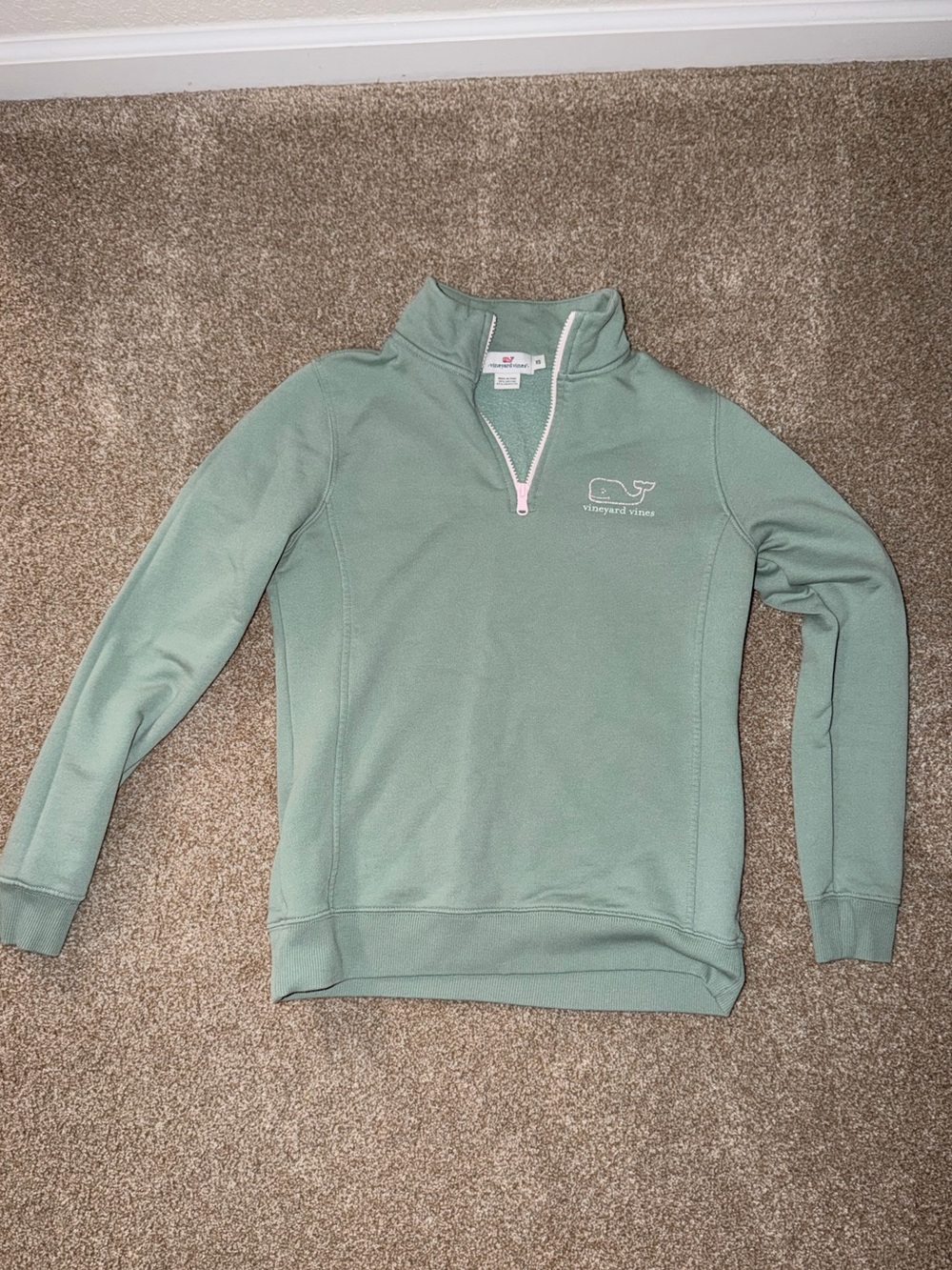 Vineyard Vines Women’s Quarter-Zip Sweater in mint